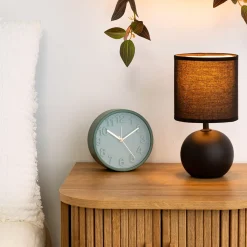 atmosphera Lámparas De Mesa>Lámpara De Mesa Timeo Negra 25Cm