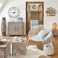 atmosphera Lámparas De Pie>Lámpara De Pie Beige Sand 118Cm