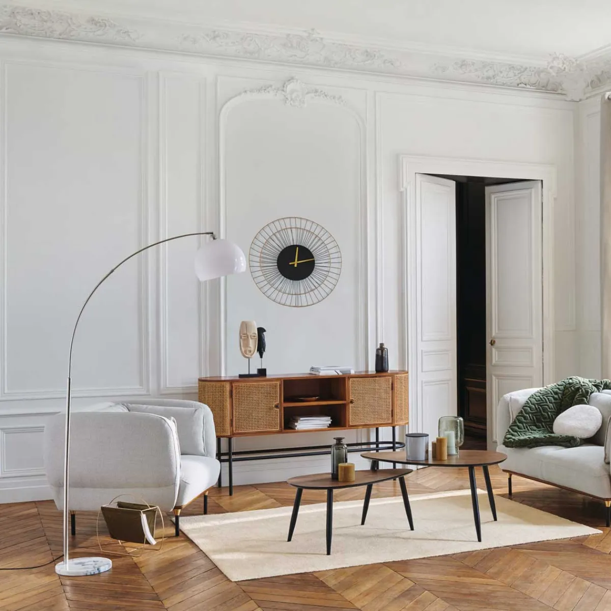 atmosphera Lámparas De Pie>Lámpara De Pie Bola Blanca 185Cm