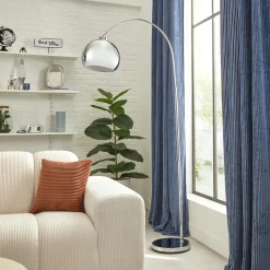 atmosphera Lámparas De Pie>Lámpara de pie FLORIS plata 177cm