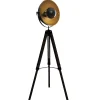 atmosphera Lámparas De Pie>Lámpara De Pie Lathi Negra Y Dorada 156.5x65x57Cm