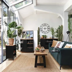 atmosphera Lámparas De Pie|Estilo Industrial>Lámpara De Pie Metal Negra 136Cm