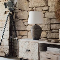 atmosphera Lámparas De Pie>Lámpara De Pie Rio Negro y Plateado De Metal