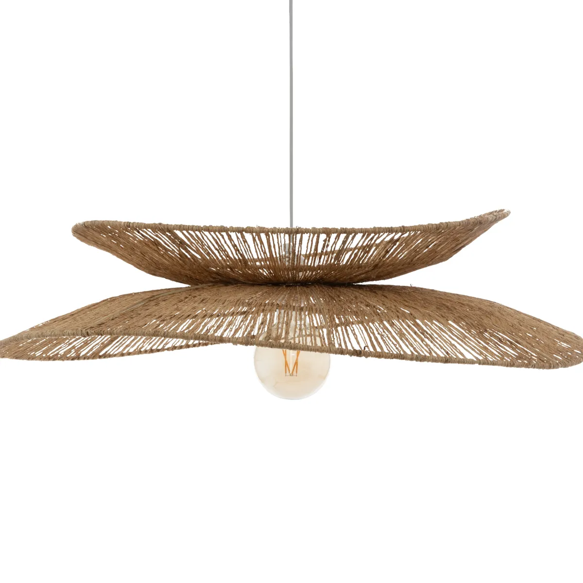 atmosphera Lámparas De Techo>Lámpara de techo ALARA beige de yute 69.5cm