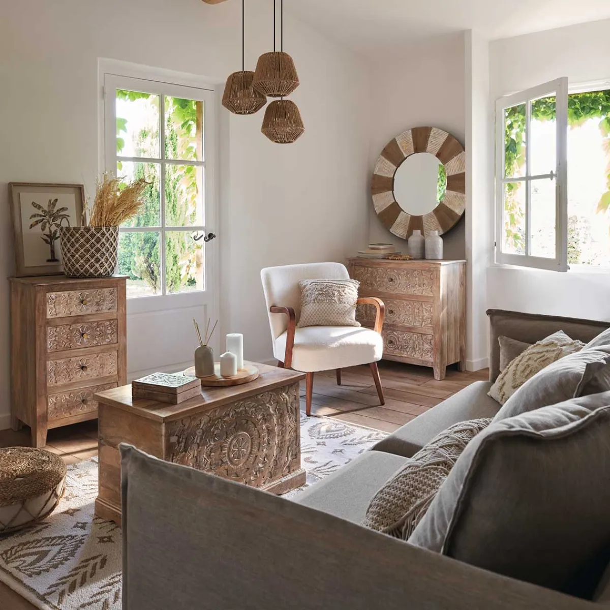 atmosphera Lámparas De Techo>Lámpara De Techo C/3 Cuerdas Jilly 20Cm