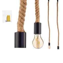 Lámparas De Techo>Lámpara De Techo De Cuerda Con Bombilla