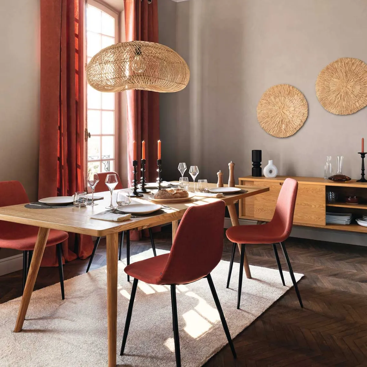 atmosphera Lámparas De Techo>Lámpara De Techo Jeny De Ratán 68Cm