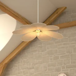 atmosphera Lámparas De Techo>Lámpara de techo PETALA beige 100cm