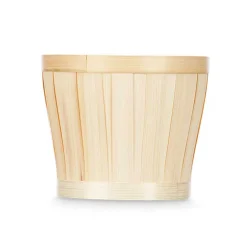 Jarrones Y Vasos>Maceta beige de bambú 19cm