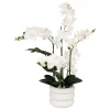 atmosphera Plantas Y Flores Artificiales>Maceta con orquídea artificial MICK blanca 80cm