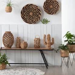 atmosphera Jarrones Y Vasos|Estilo Étnico>Maceta C/Soporte Tamaño 2/2 25x54x25Cm