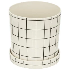 atmosphera Accesorios>Maceta de cerámica decorada KAYA