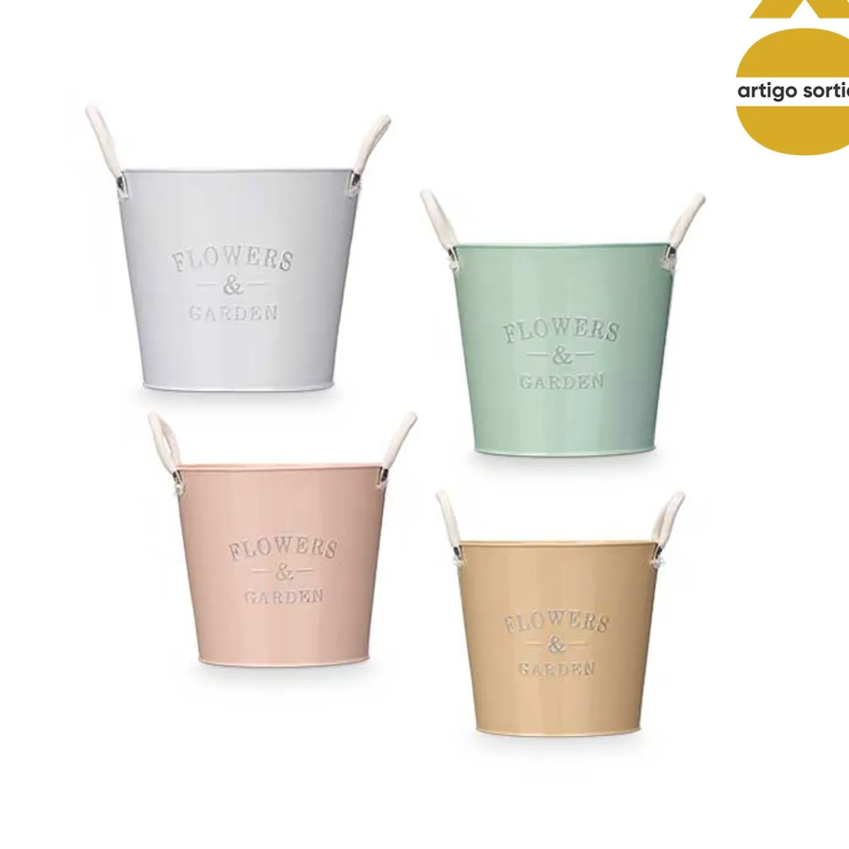 Jarrones Y Vasos>Maceta de metal 23cm