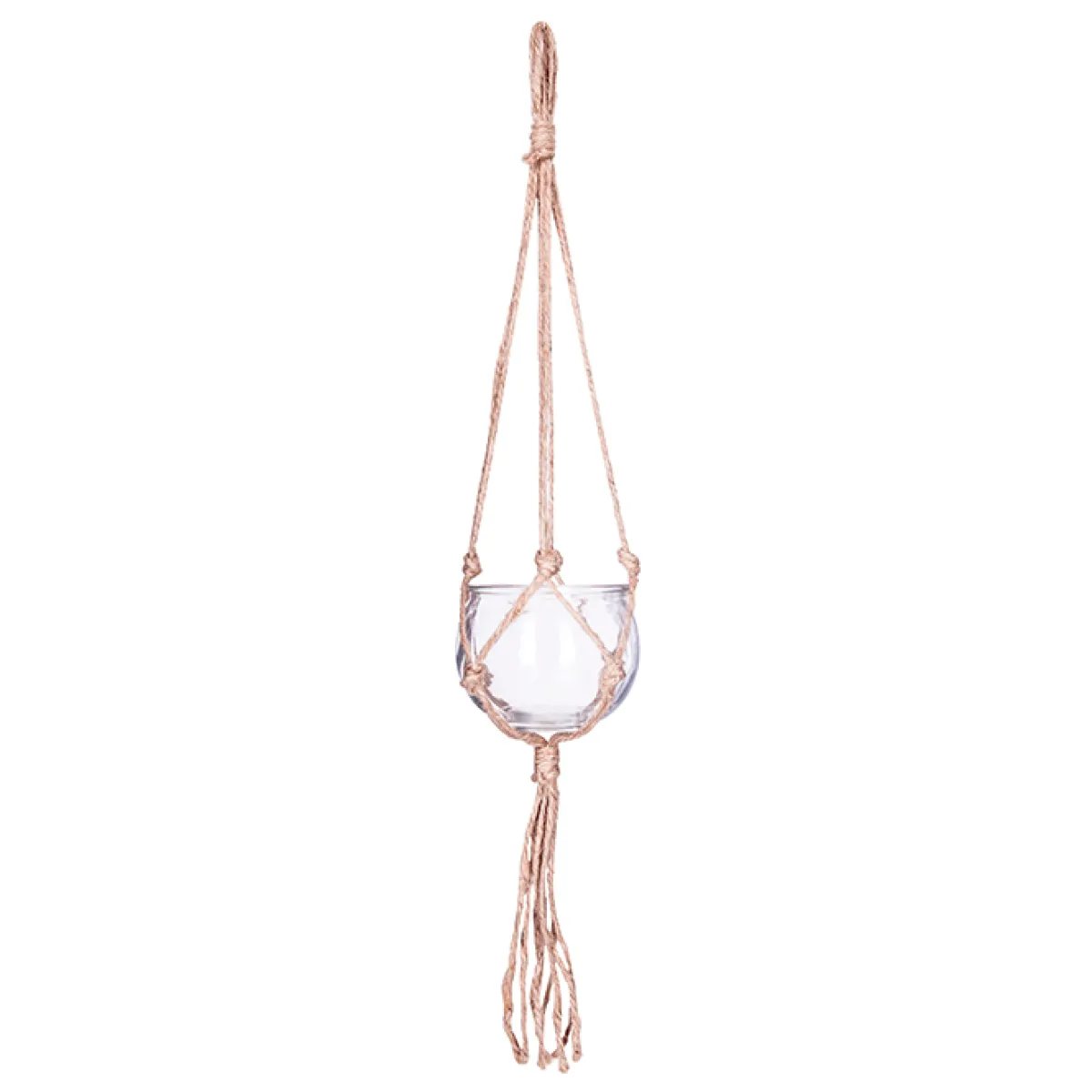 atmosphera Jarrones Y Vasos>Maceta De Vidrio Colgante 10.5x56Cm