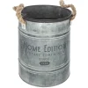 atmosphera Jarrones Y Vasos|Estilo Rústico>Maceta Tamaño 2/2 22.5x24.3Cm Zinc
