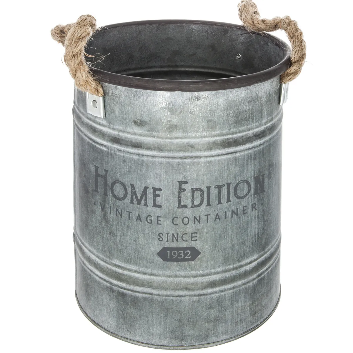 atmosphera Jarrones Y Vasos|Estilo Rústico>Maceta Tamaño 2/2 22.5x24.3Cm Zinc