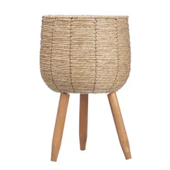 Jarrones Y Vasos>Macetero de fibra natural 39cm