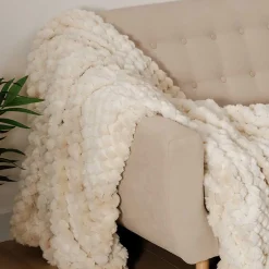 atmosphera Mantas>Manta ADRIEL beige pelo 180x230cm