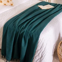 atmosphera Mantas>Manta C/Flecos Azul 160x220Cm