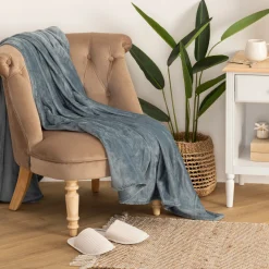 atmosphera Mantas>Manta Coralina Azul 130x180Cm