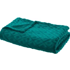 atmosphera Mantas>Manta 3D Rombos Azul Petróleo 180x230Cm