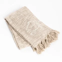 Mantas>Manta HARBOR cangrejo natural con flecos