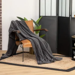 atmosphera Mantas>Manta Microfibra Gris Oscuro 180x230Cm