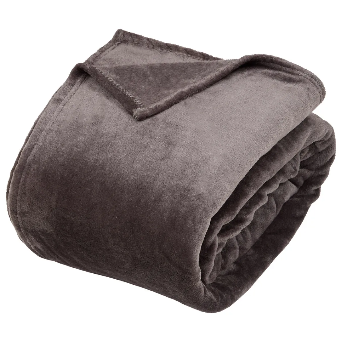 atmosphera Mantas>Manta OLLIS gris oscuro de terciopelo