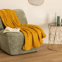 atmosphera Mantas>Manta Rombos 3D Ocre 125x150Cm