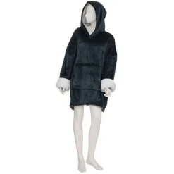 atmosphera Mantas>Manta Sudadera C/Capucha Azul Petróleo