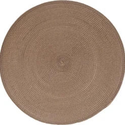 secret d'gourmet Manteles, Servilletas Y Manteles Individuales>Mantel individual TEXALINE redondo gris pardo 38cm