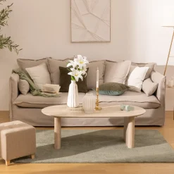 atmosphera Mesas Bajas Y Auxiliares>Mesa auxiliar ANAYA beige de mdf