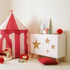 Niños Mobiliario>Mesa Auxiliar Blanca Con Estrellas