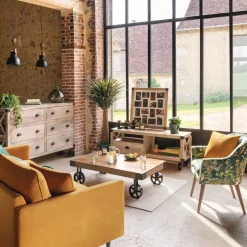 atmosphera Mesas Bajas Y Auxiliares>Mesa Auxiliar Factory 117x70x34Cm