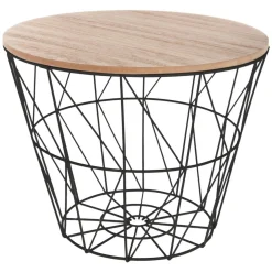 atmosphera Mesas Bajas Y Auxiliares|Estilo Contemporaneo>Mesa Auxiliar Kumi Mdf Metal 38x30.5Cm