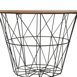 atmosphera Mesas Bajas Y Auxiliares|Estilo Contemporaneo>Mesa Auxiliar Kumi Mdf Metal 38x30.5Cm