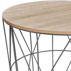 atmosphera Mesas Bajas Y Auxiliares|Estilo Industrial>Mesa Auxiliar Kumi Mdf/Metal 40x41Cm