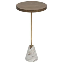 atmosphera Mesas Bajas Y Auxiliares|Estilo Contemporaneo>Mesa Auxiliar Madera/Mármol 35.5x35.5x70