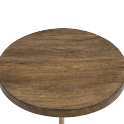 atmosphera Mesas Bajas Y Auxiliares|Estilo Contemporaneo>Mesa Auxiliar Madera/Mármol 35.5x35.5x70