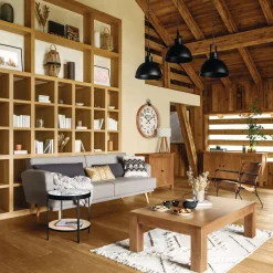 atmosphera Mesas Bajas Y Auxiliares|Estilo Industrial>Mesa Auxiliar Mdf/Vidrio 50.5x49Cm