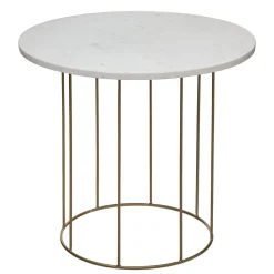 atmosphera Mesas Bajas Y Auxiliares|Estilo Contemporaneo>Mesa Auxiliar Metal/Mármol 40x45Cm