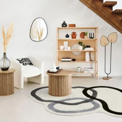 atmosphera Mesas Bajas Y Auxiliares|Estilo Contemporaneo>Mesa Auxiliar Redonda Colva Beige 50cm