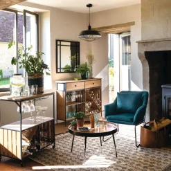 atmosphera Mesas Bajas Y Auxiliares|Estilo Étnico>Mesa Auxiliar Siwan Marrón 70x36Cm