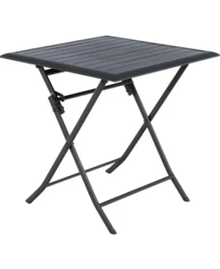 hespéride Mesas De Jardín>Mesa AZUA plegable gris grafito de aluminio