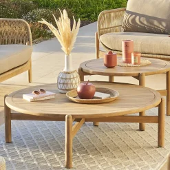 hespéride Mesas De Jardín>Mesa baja DEONA de madera acacia 120cm