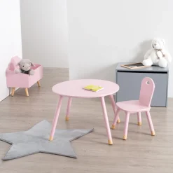 Niños atmosphera4kids Montessori>Mesa Douceur Rosa 60Cm