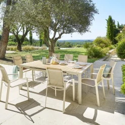 hespéride Mesas De Jardín>Mesa extensible automática ÉVASION lino 142-202cm