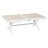 hespéride Mesas De Jardín>Mesa extensible AXIOME lino y blanco 220-279cm