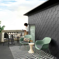 hespéride Mesas De Jardín>Mesa exterior bistro TYLA de madera y aluminio