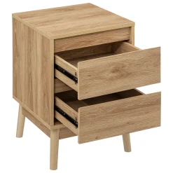 5five Mesas Bajas Y Auxiliares|Estilo Rústico>Mesita De Noche Abana Beige MDF